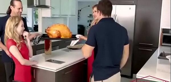  Step Sister Sucks And Fucks Brother During Thanksgiving Dinner